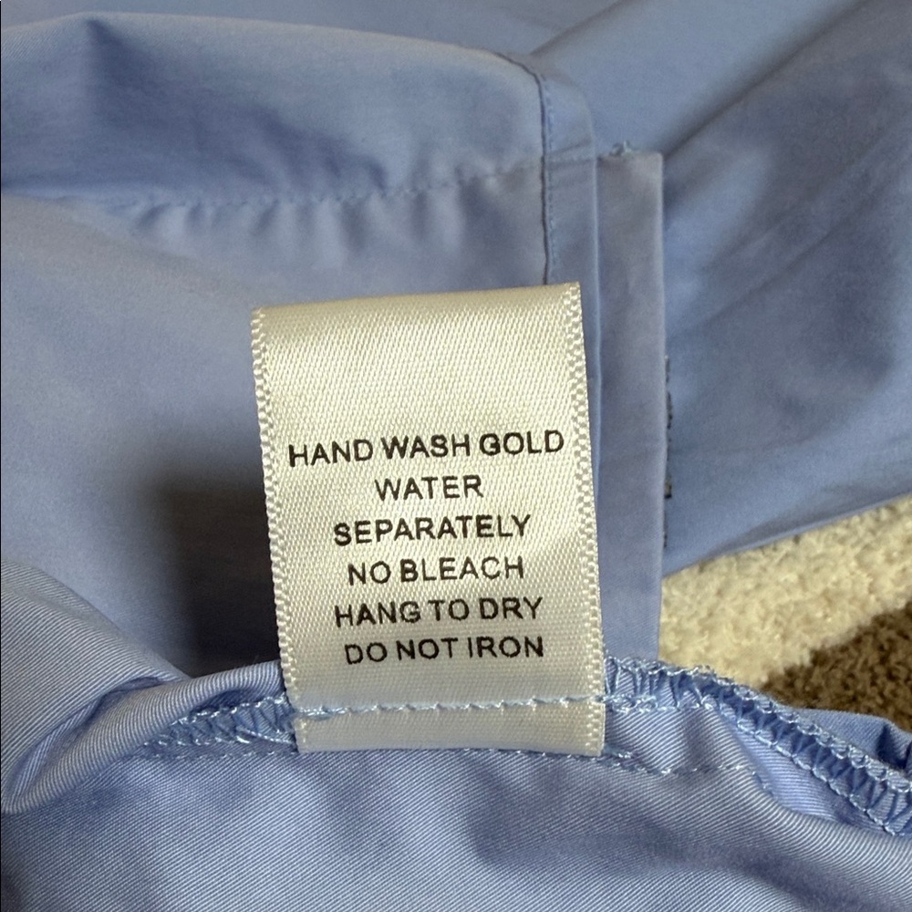 OVI Light Blue Cropped Shirt with Silver Accent pocket - Picture 9 of 14